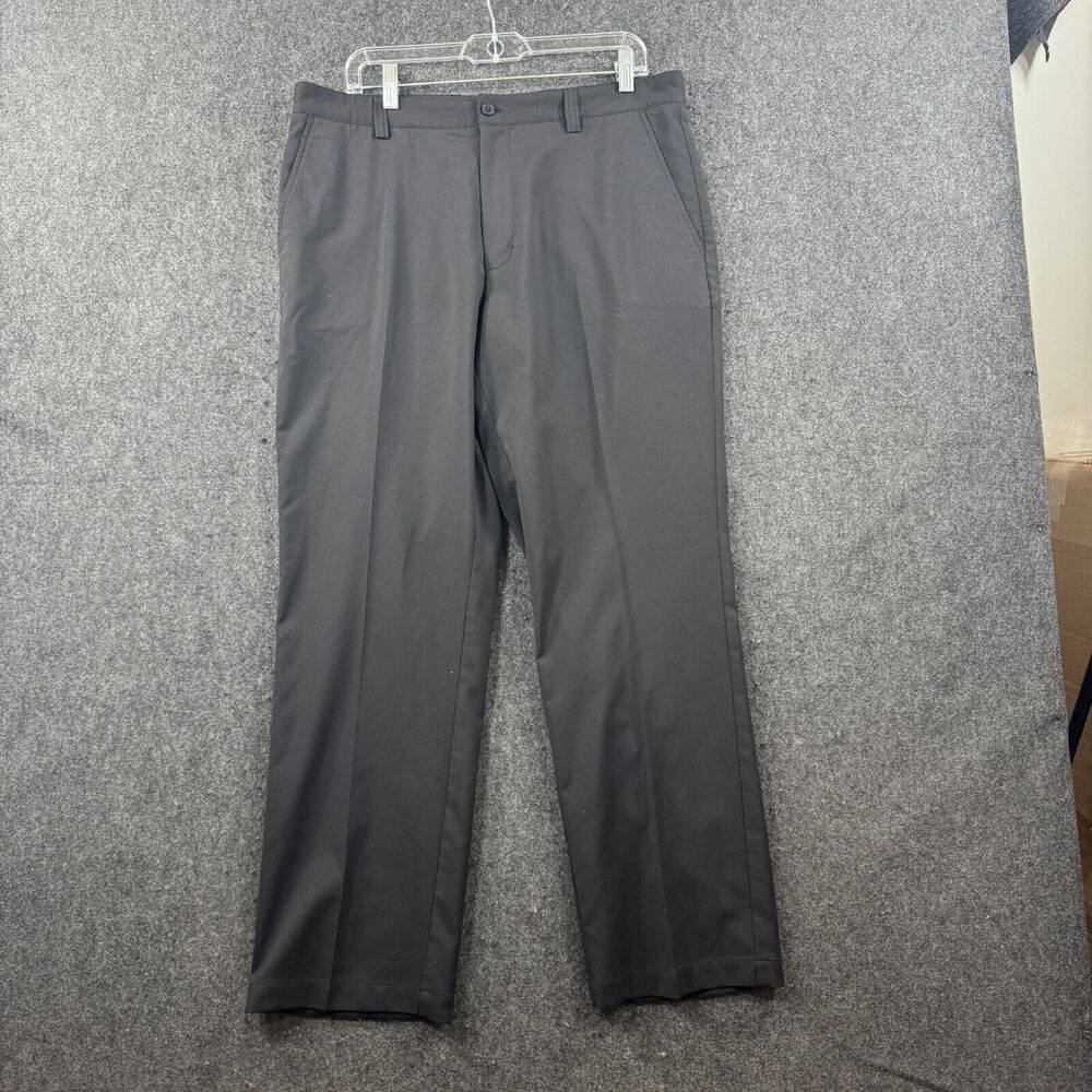 Cutter & Buck Pants Men's 34x30 Black Pleated Dress Trousers Pockets Straight